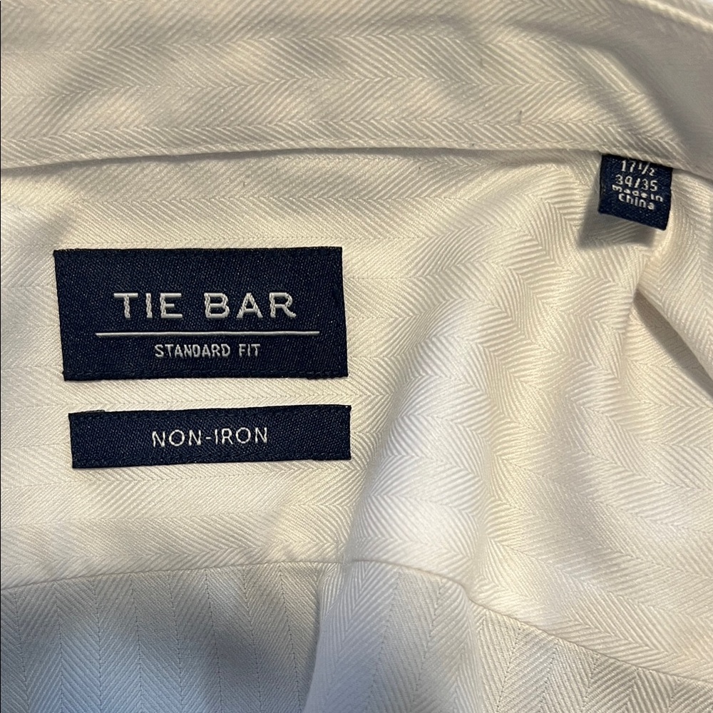 Tie Bar White Tuxedo Non-Iron Shirt
